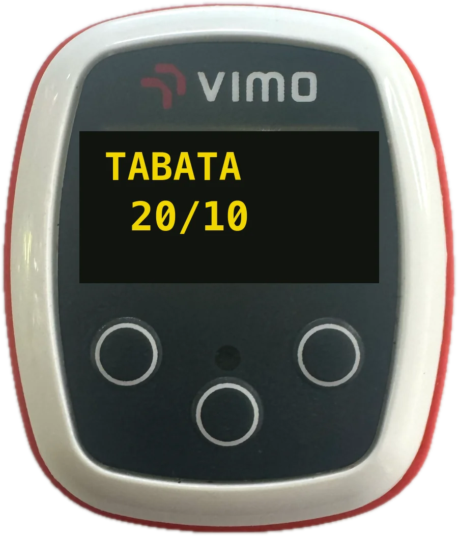 Vimo tempo trainer running a Tabata timer